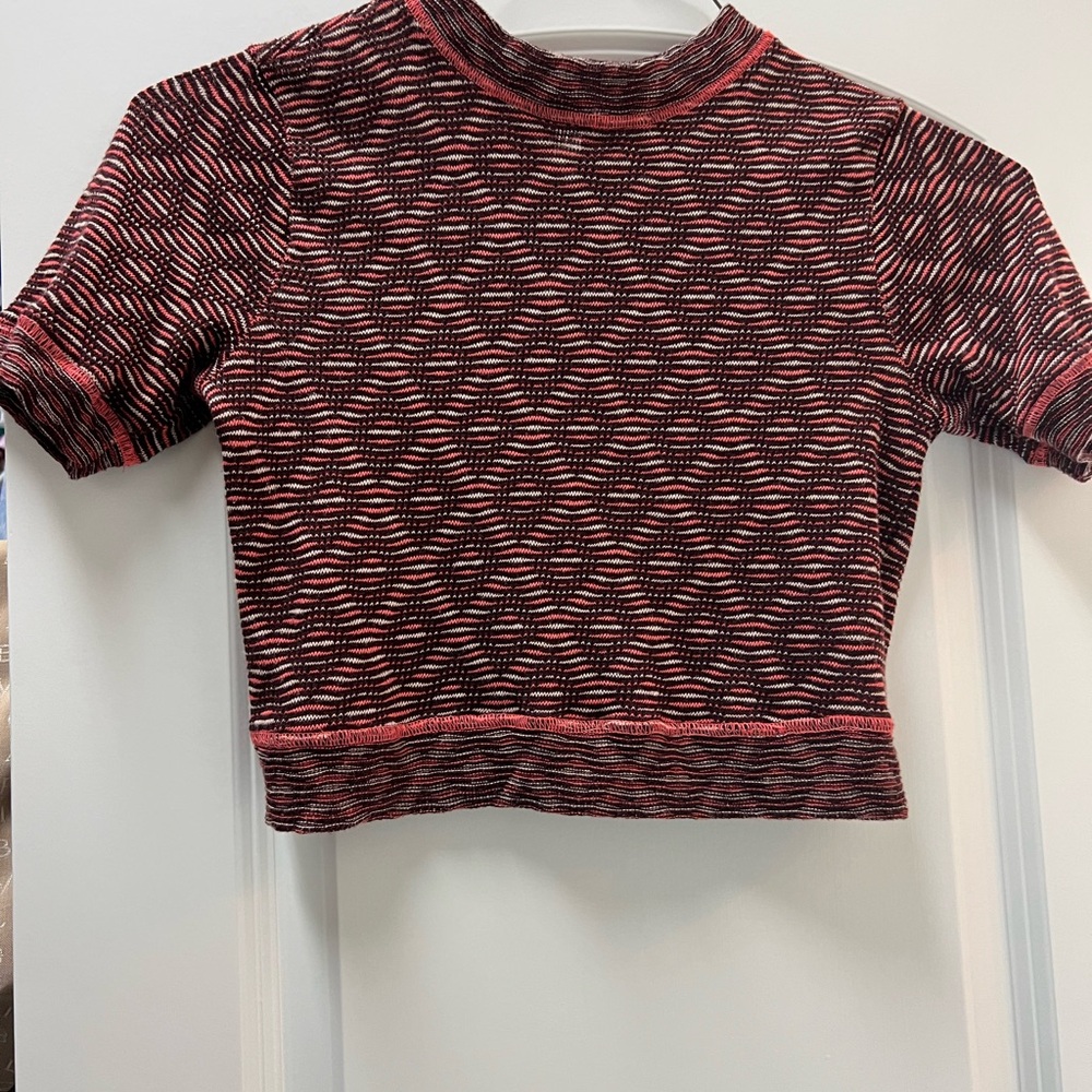 EUC Free People Multicolor Textured crop Top
